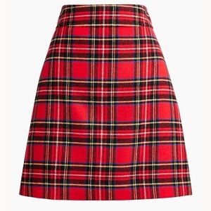 NWT J.Crew Factory A-line Tartan Wool Blend Skirt, Size 8, perfect condition